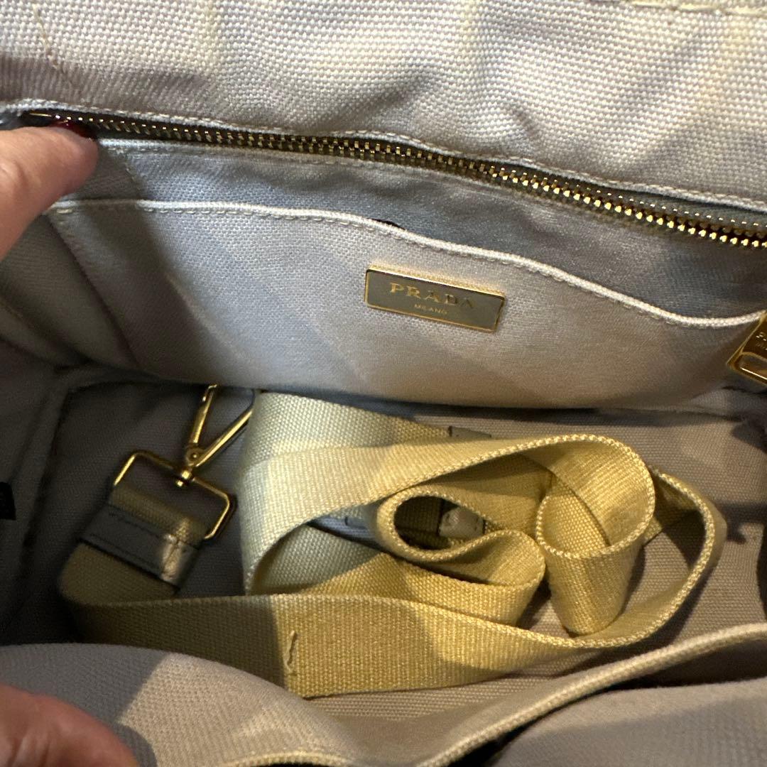 PRADA トートバッグ グレーNUBE キャンバス
