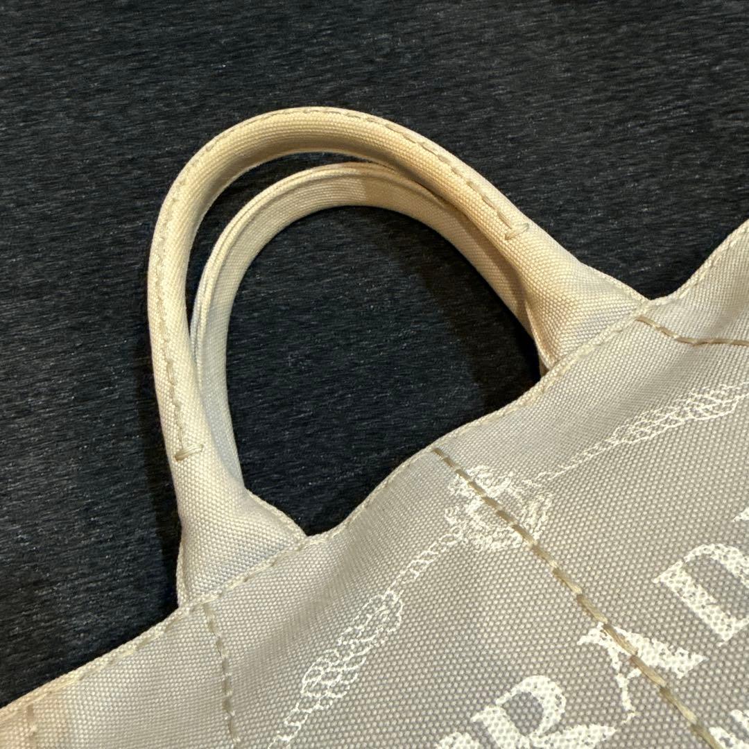 PRADA トートバッグ グレーNUBE キャンバス