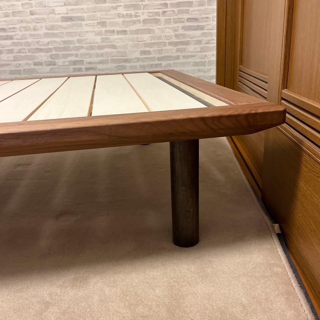 無印良品　ウォールナット木製ベッドフレーム シングル