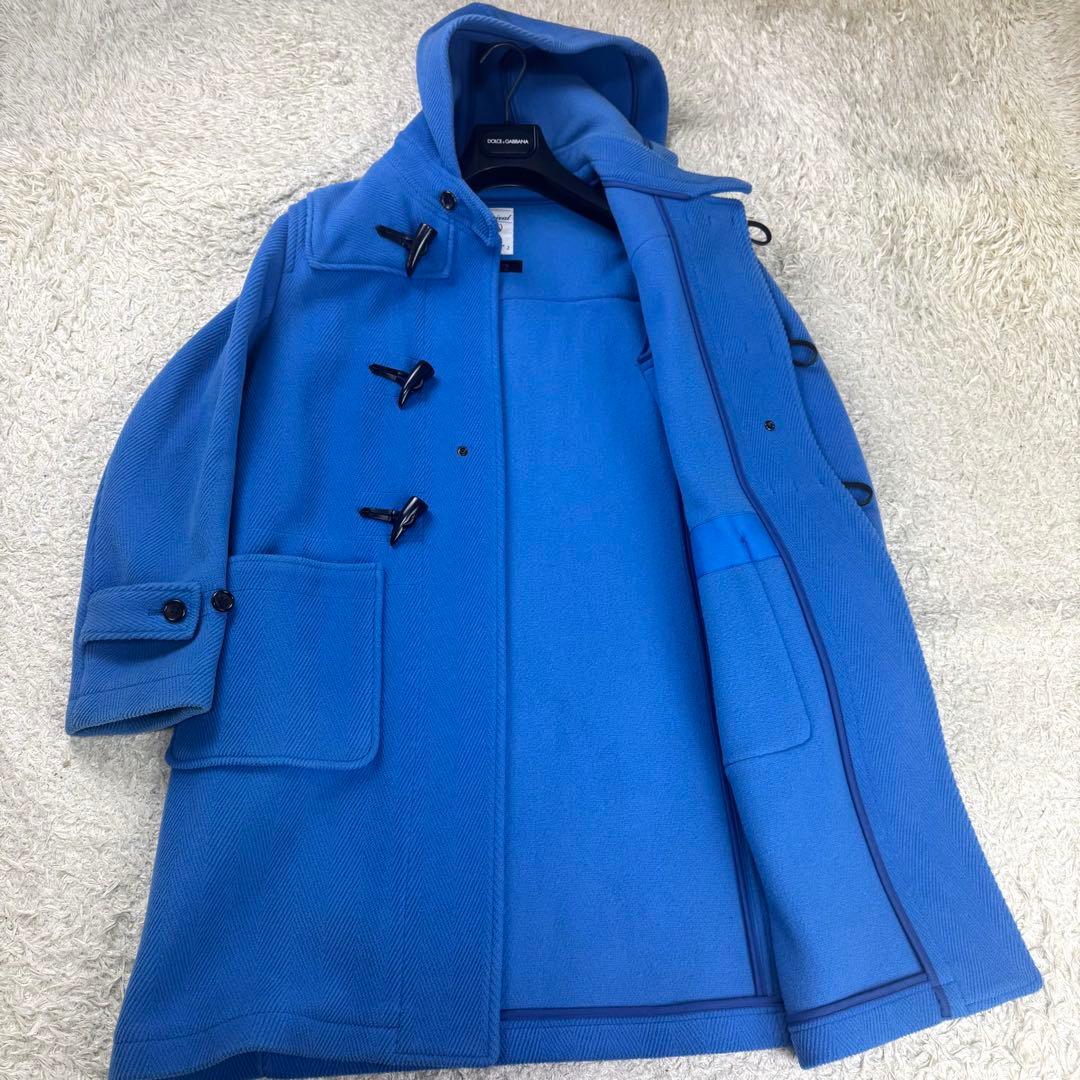 希少カラー★オーシバル LeTinte ヘリンボーン ダッフルコート ブルー M