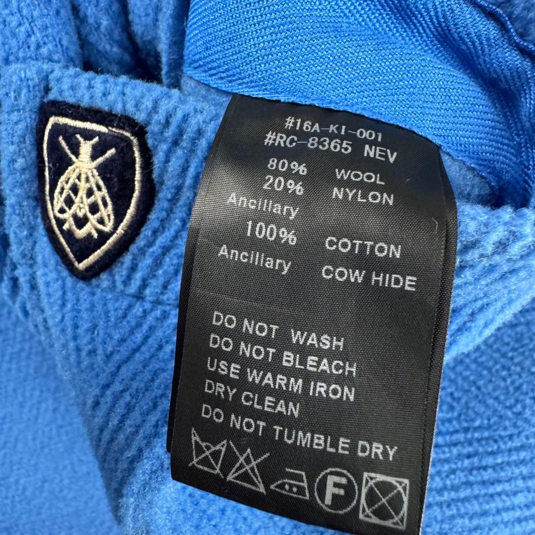 希少カラー★オーシバル LeTinte ヘリンボーン ダッフルコート ブルー M