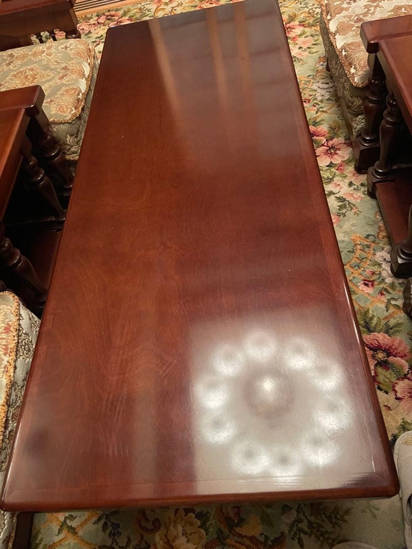 ダークブラウン木製テーブル 大　長机　シド⑦