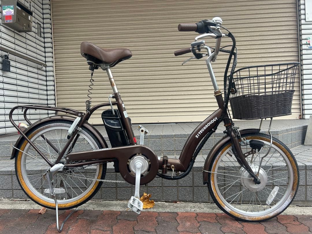 兵庫県神戸市より！21technology レトロ感漂う電動アシスト自転車実働。