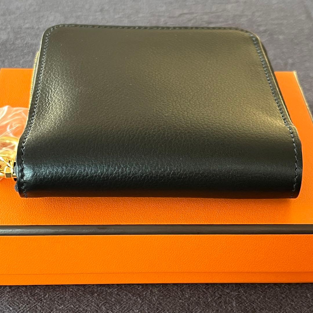 HERMES エルメス ジップアンゴーⅡ シェーヌダンクル 黒×ゴールド金具