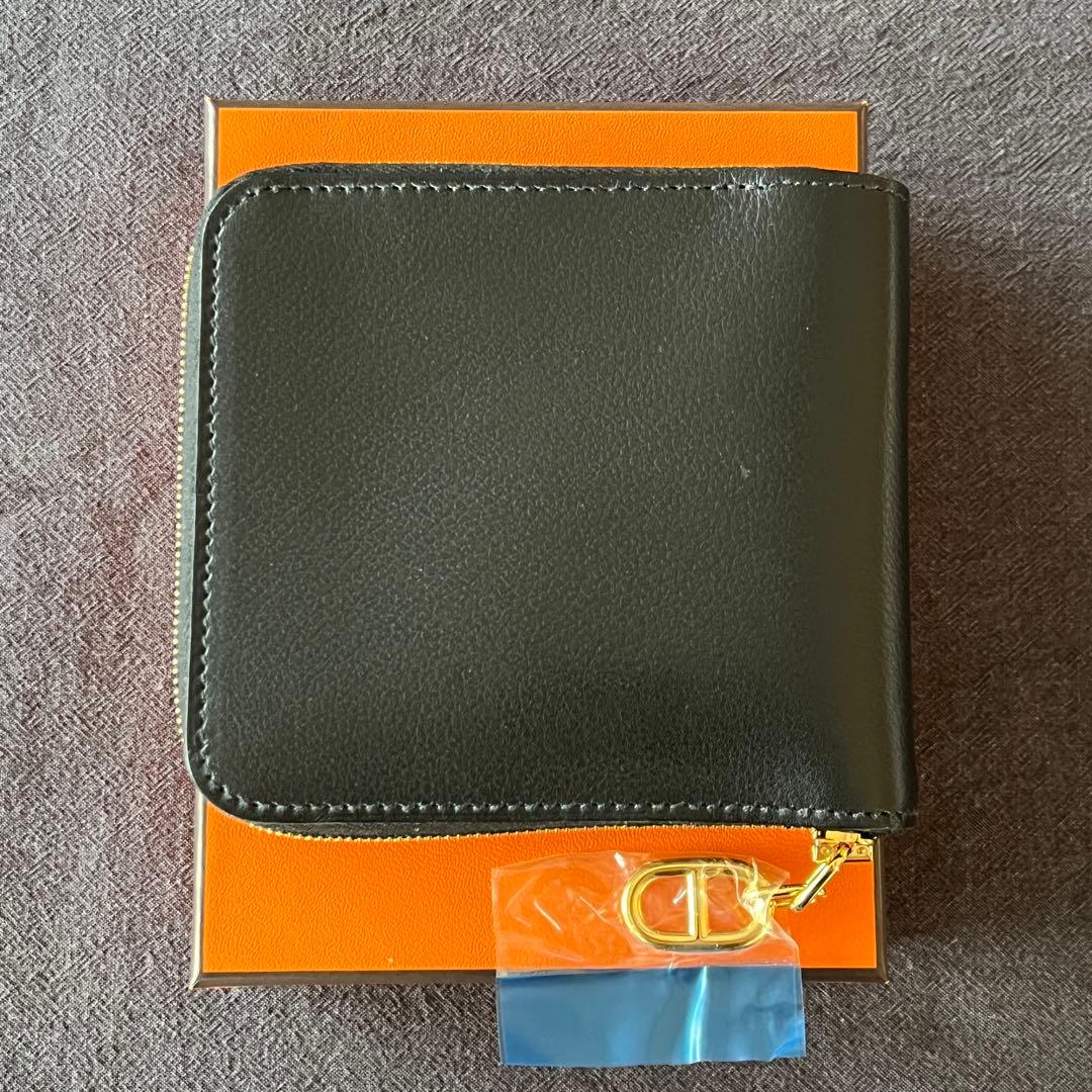 HERMES エルメス ジップアンゴーⅡ シェーヌダンクル 黒×ゴールド金具