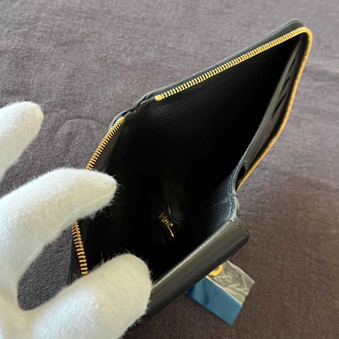 HERMES エルメス ジップアンゴーⅡ シェーヌダンクル 黒×ゴールド金具