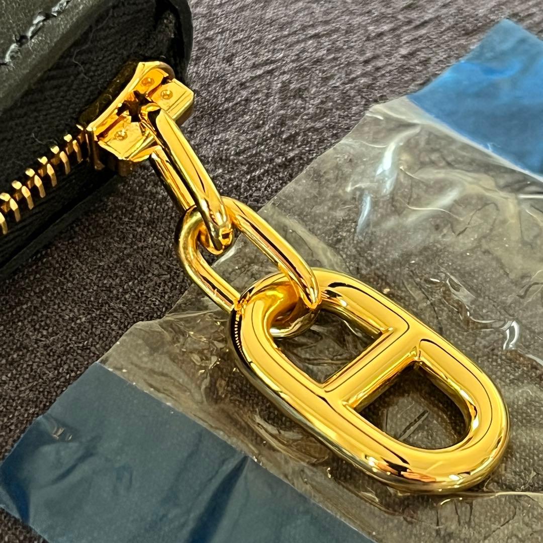 HERMES エルメス ジップアンゴーⅡ シェーヌダンクル 黒×ゴールド金具