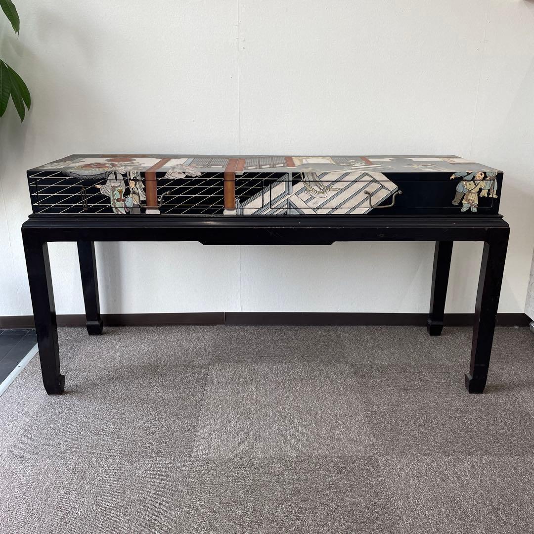 中国家具　彫刻　キャビネット　ヴィンテージ　チャイニーズ