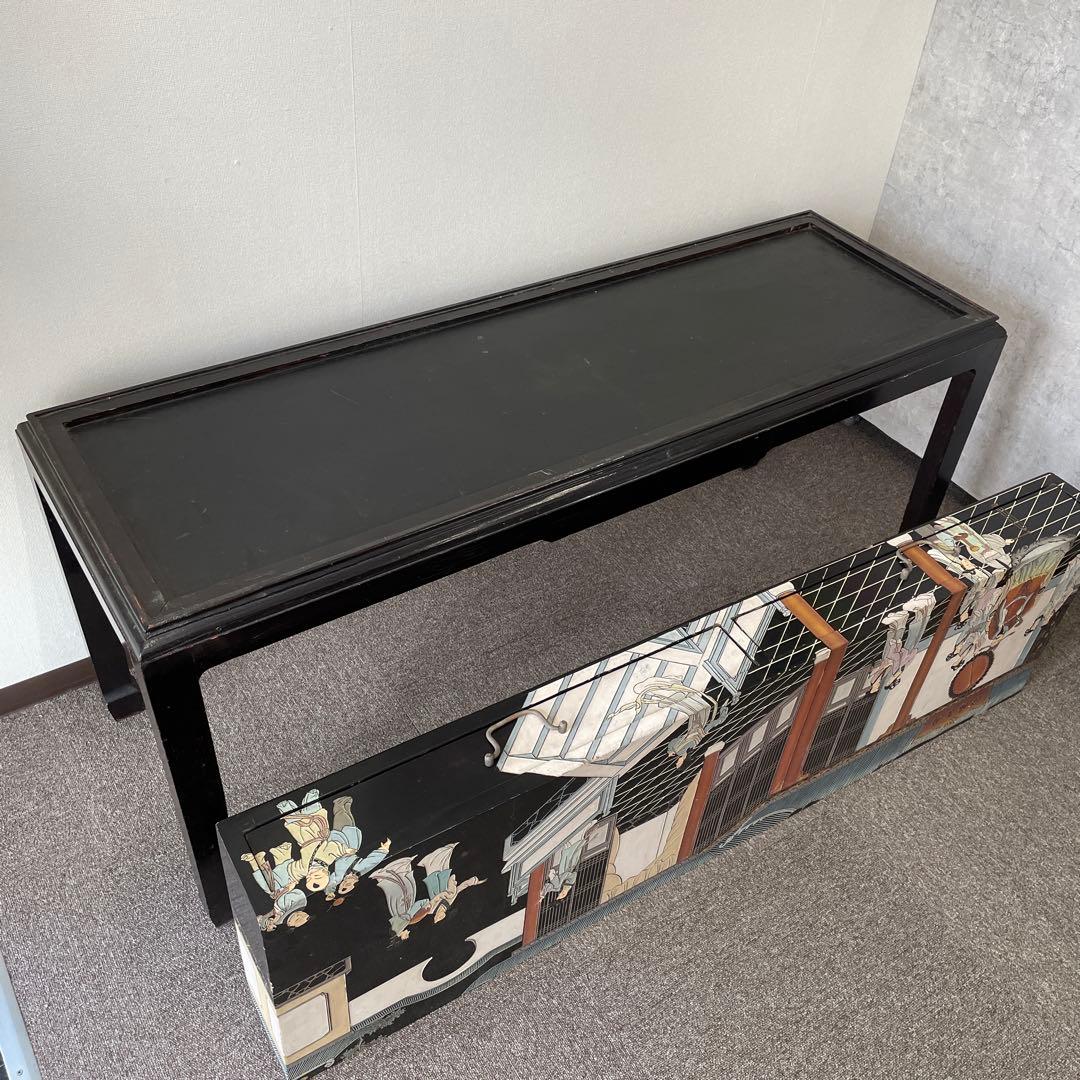 中国家具　彫刻　キャビネット　ヴィンテージ　チャイニーズ