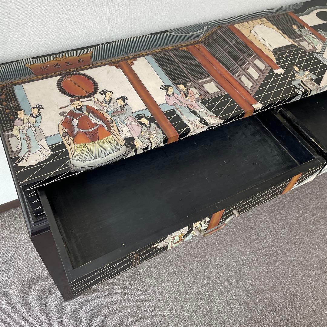 中国家具　彫刻　キャビネット　ヴィンテージ　チャイニーズ