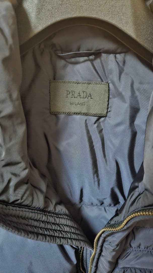 【中古】PRADA ダウンベスト／SGJ191／ネイビー／56サイズ
