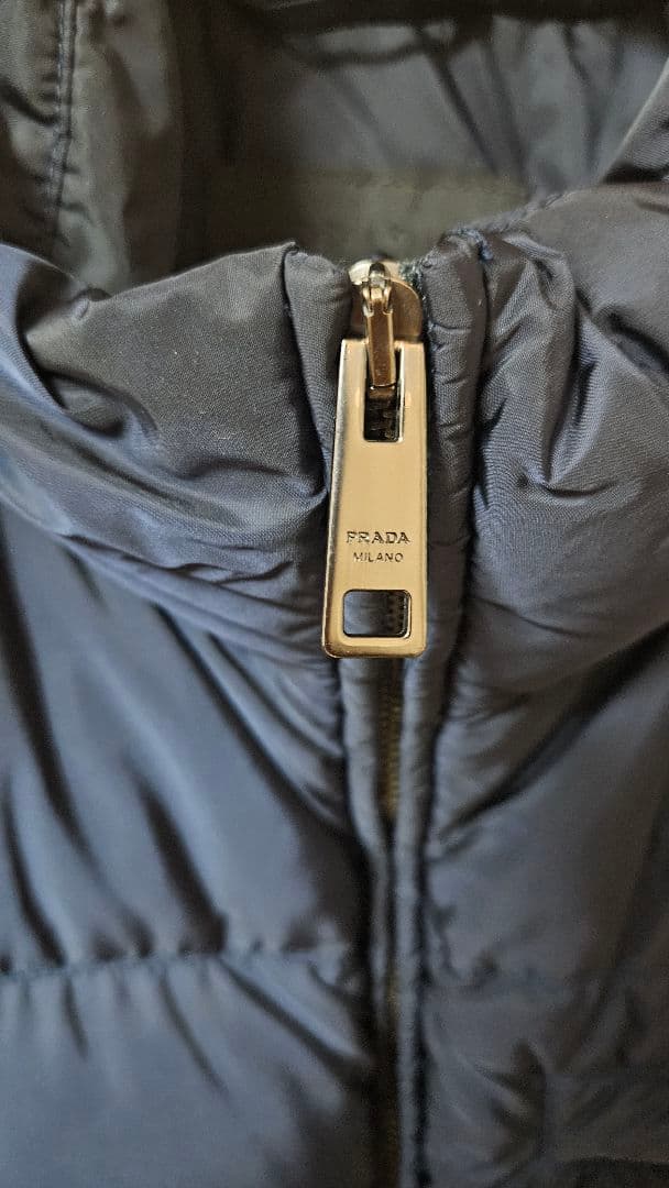 【中古】PRADA ダウンベスト／SGJ191／ネイビー／56サイズ