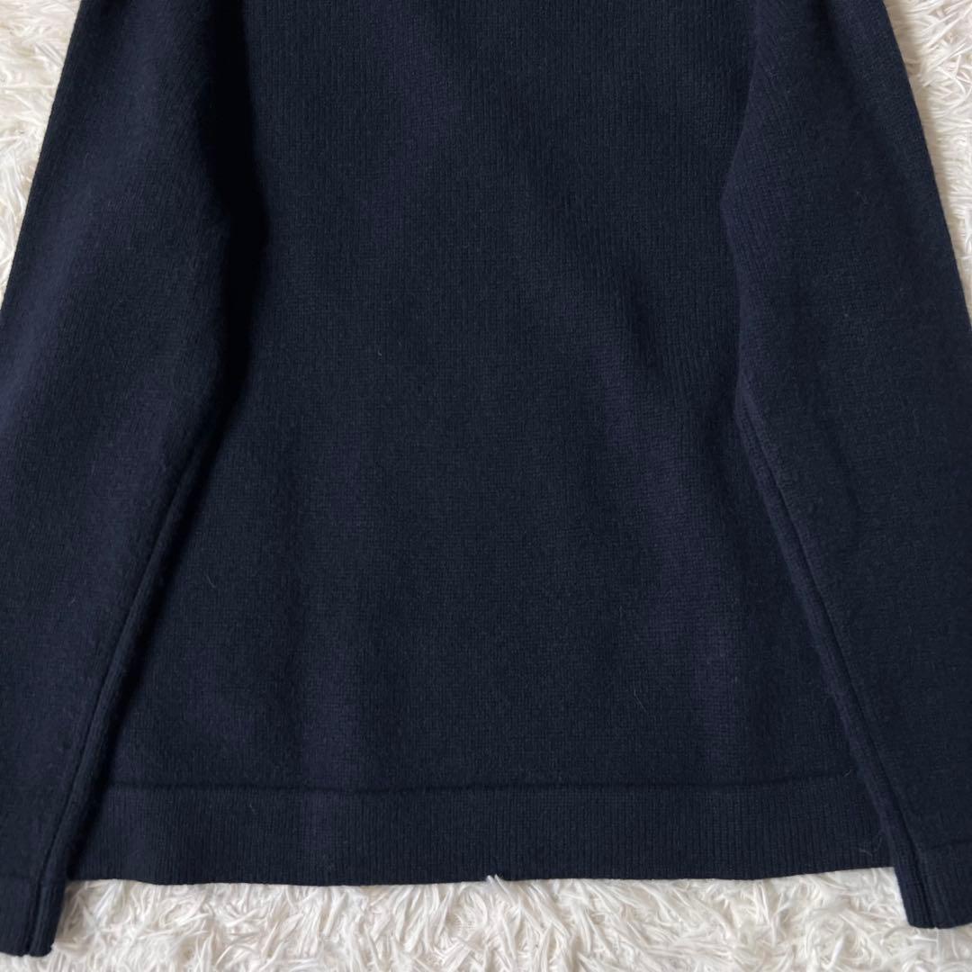 ebure エブール 金釦 ウール カシミア ニット ジャケット ネイビー