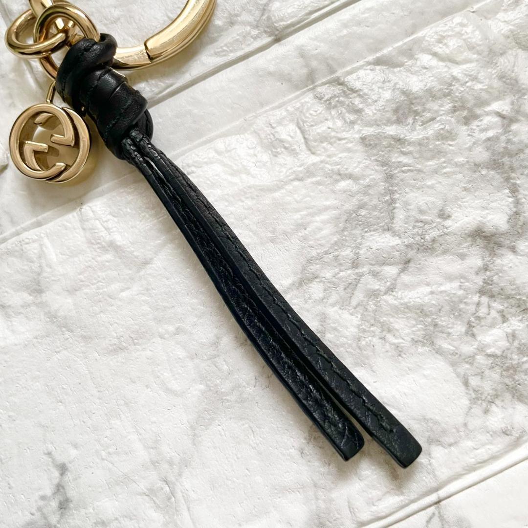 極美品✨GUCCI グッチ インターロッキングG キーリング レザー