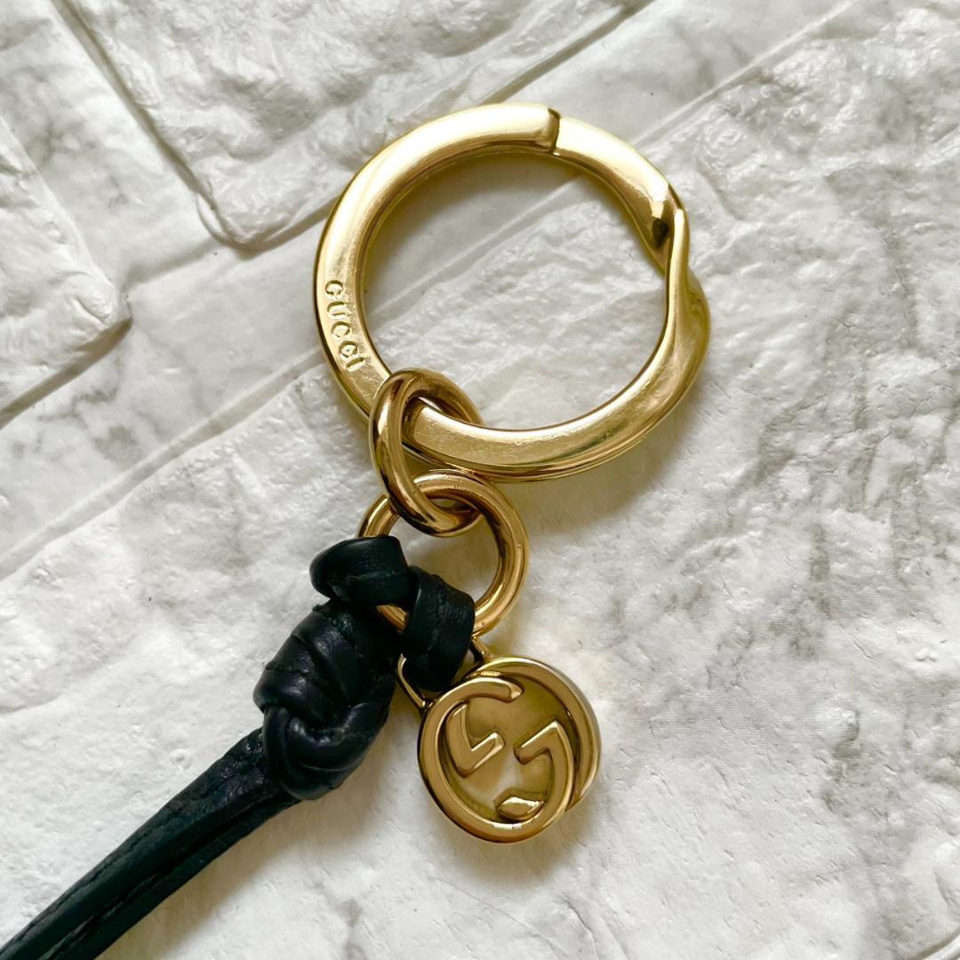 極美品✨GUCCI グッチ インターロッキングG キーリング レザー