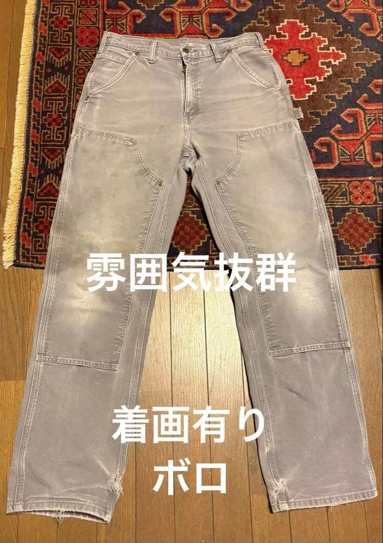 y*e様 Carhartt カーハート　ダブルニー　グレー　ボロフェード　w30
