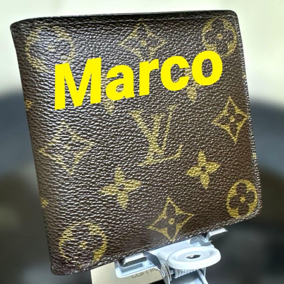 12☆優良品☆モノグラム♪マルコ☆2つ折り財布★ポケットあり