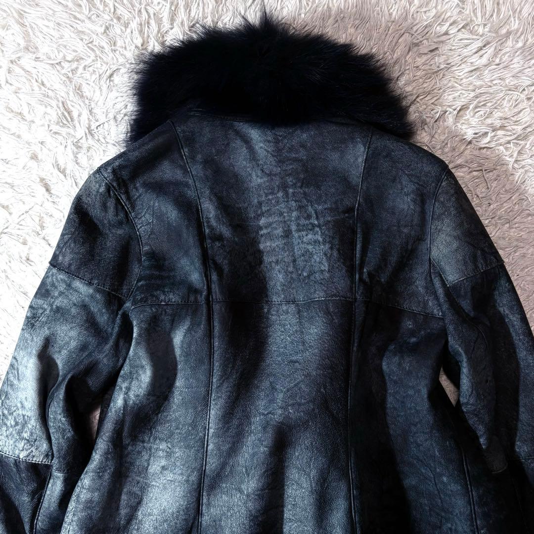 ジャケット・アウター fairy grunge far rabbit leather jacket
