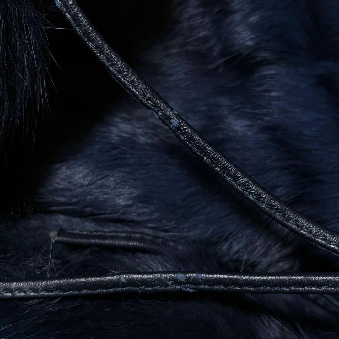 ジャケット・アウター fairy grunge far rabbit leather jacket