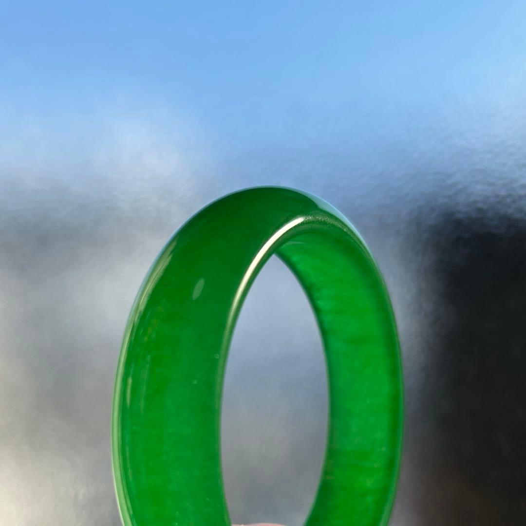 翡翠　ヒスイ　天然石　バングル　腕輪　お守り　緑　グリーン