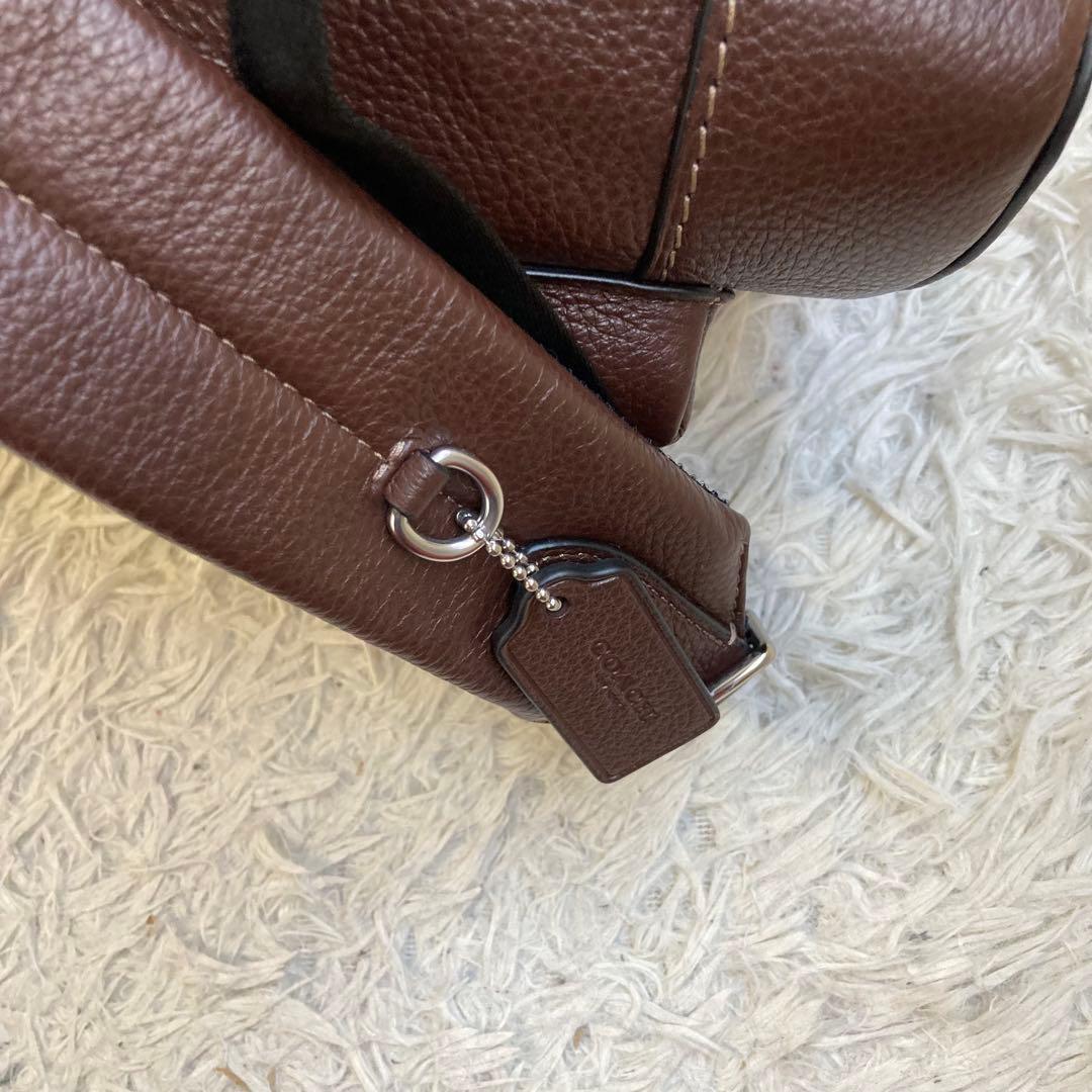 未使用級 COACH ワーナー 茶 リュック バックパック レザー 革