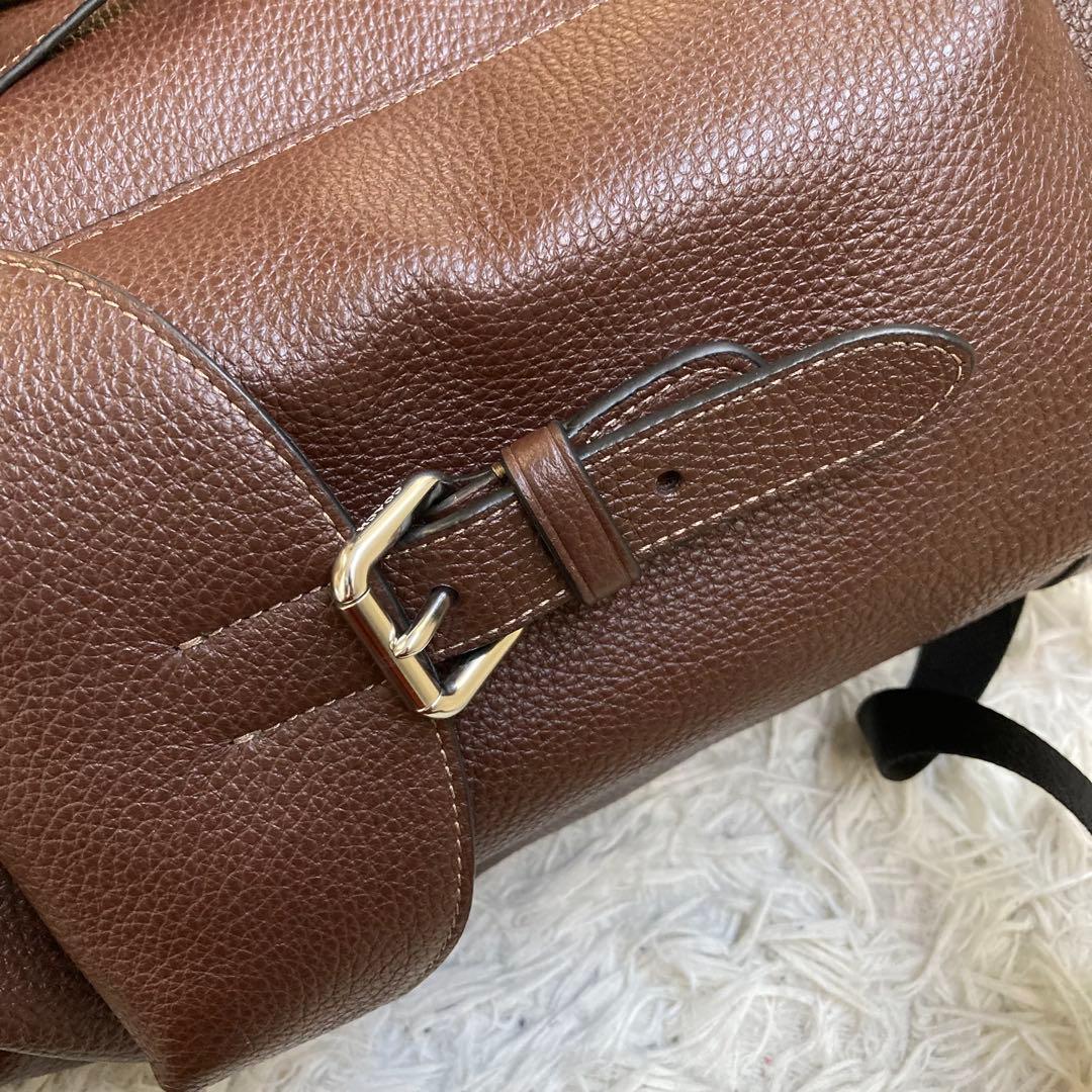 未使用級 COACH ワーナー 茶 リュック バックパック レザー 革