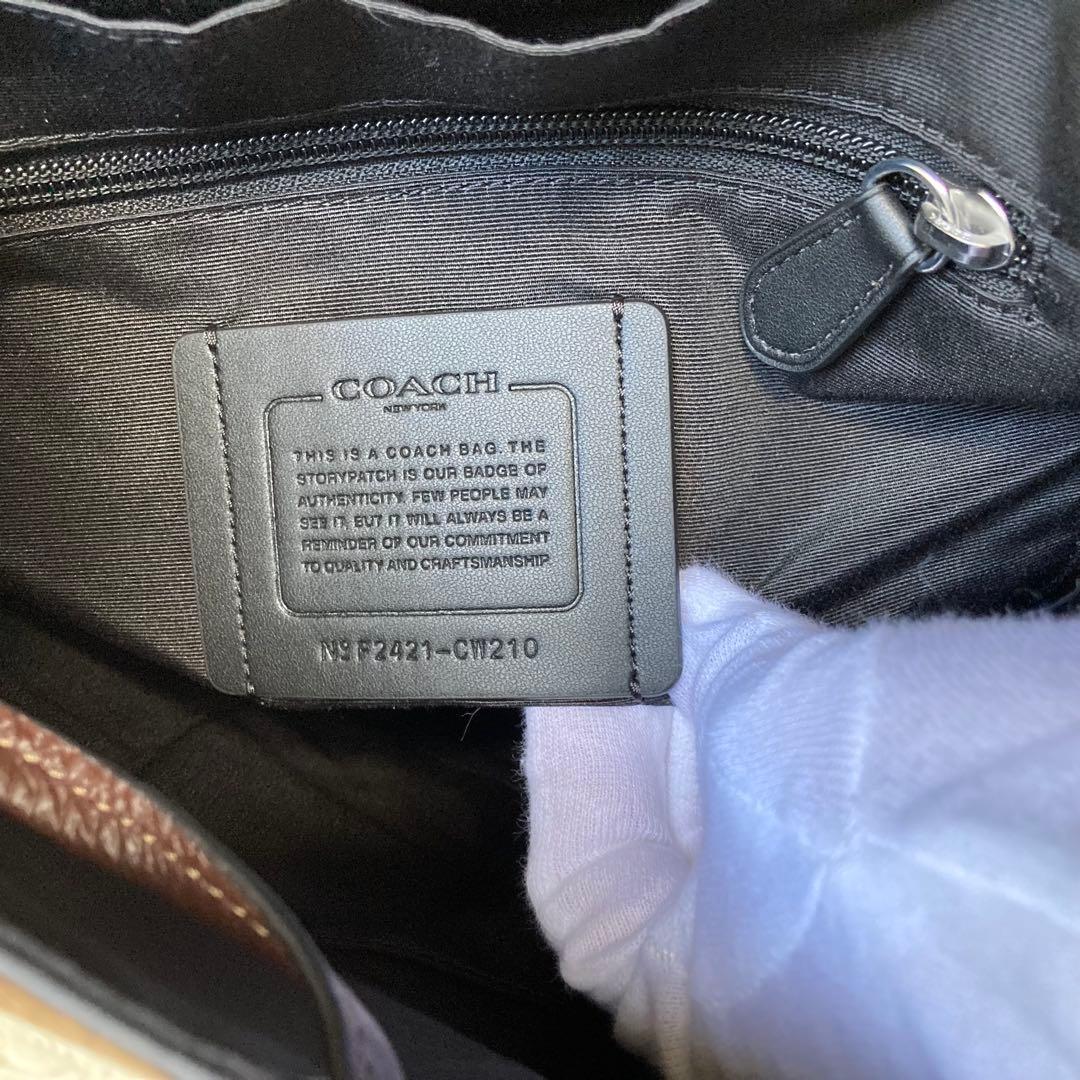 未使用級 COACH ワーナー 茶 リュック バックパック レザー 革