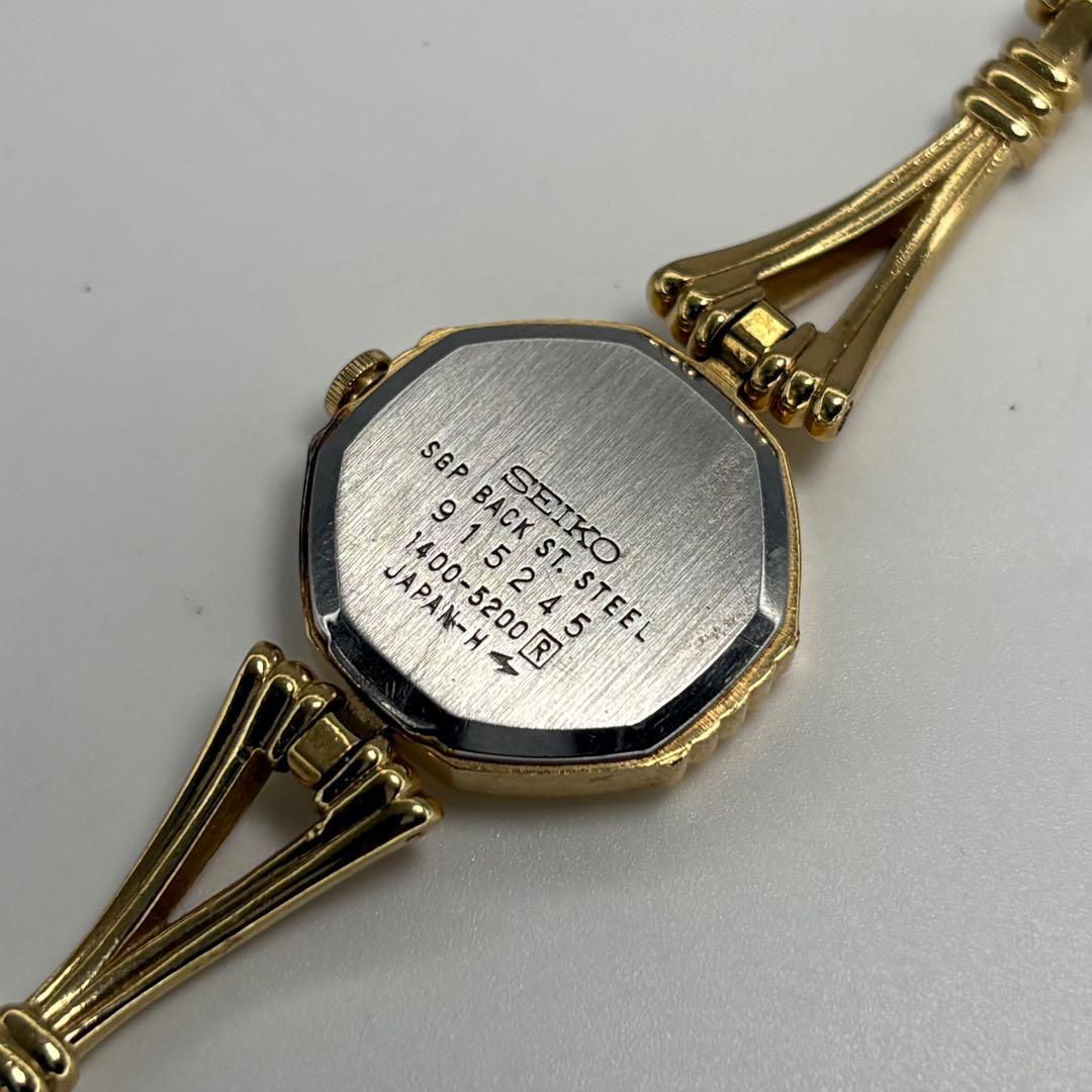 美品 SEIKO セイコー 1400-5200 ブレス型クォーツ時計 電池交換済