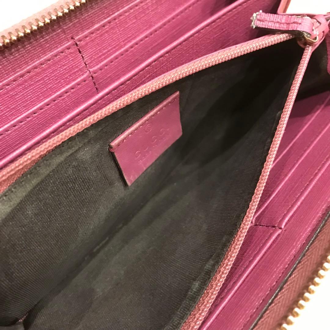美品 GUCCI GGスプリーム ラウンドファスナー長財布 307982