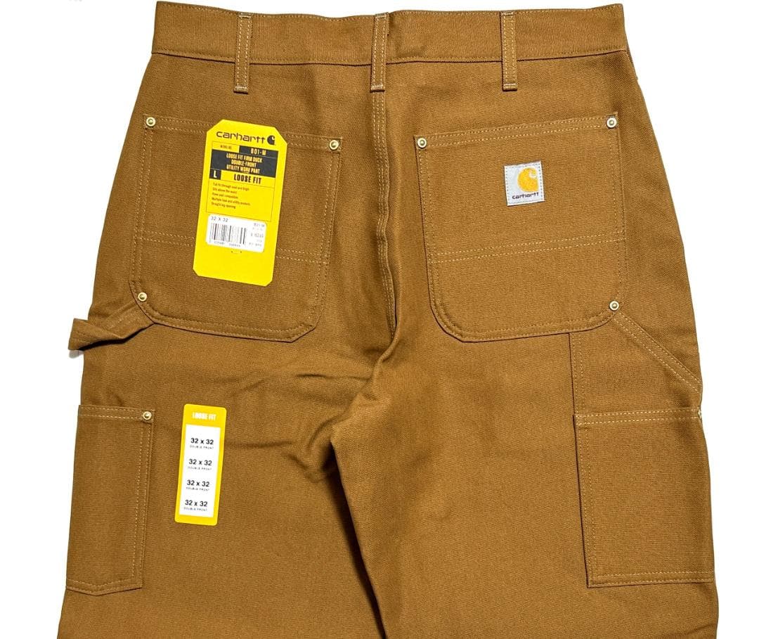 新品 カーハート 米国製 B01フィルムダック ダブルニー パンツ W32L32