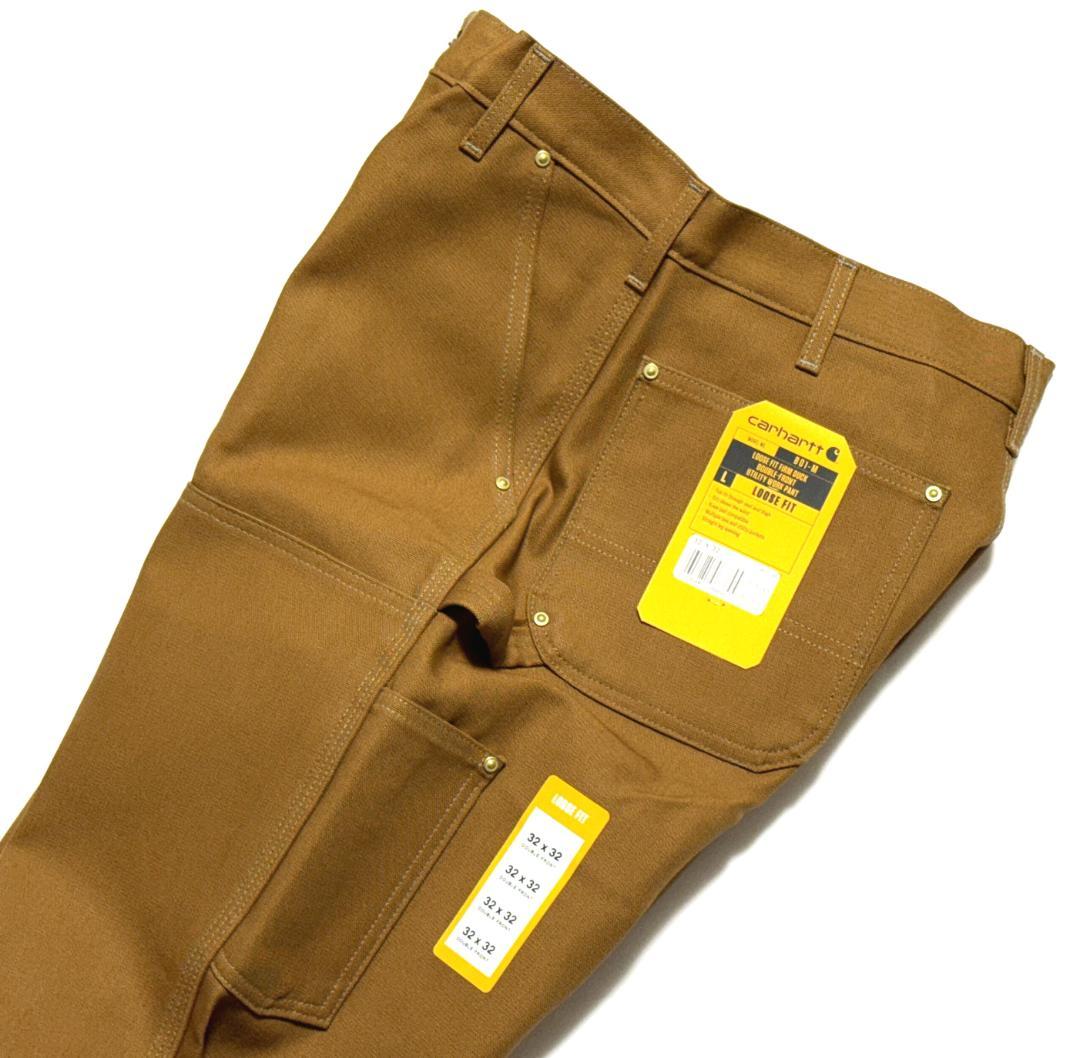 新品 カーハート 米国製 B01フィルムダック ダブルニー パンツ W32L32