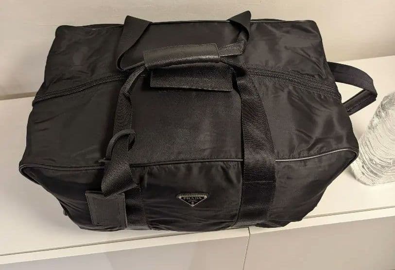 【極美品】PRADA プラダ ボストンバッグ 大容量 旅行 ジム ブラック