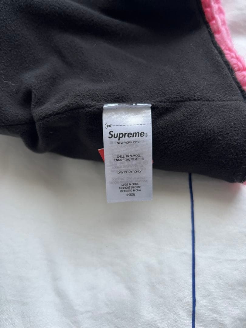 supreme ピンク 花柄刺繍 ニット帽