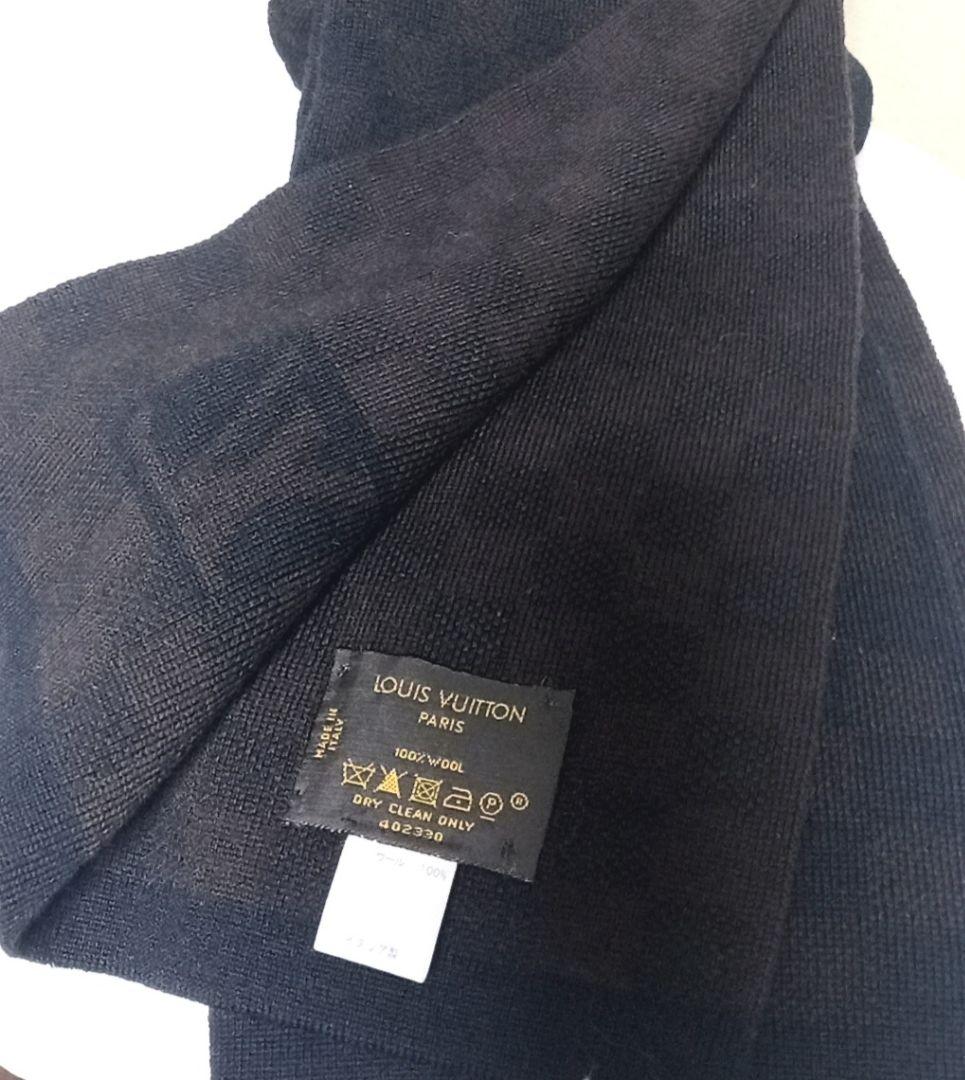 ブラック/ブラウン LV モノグラムマフラー