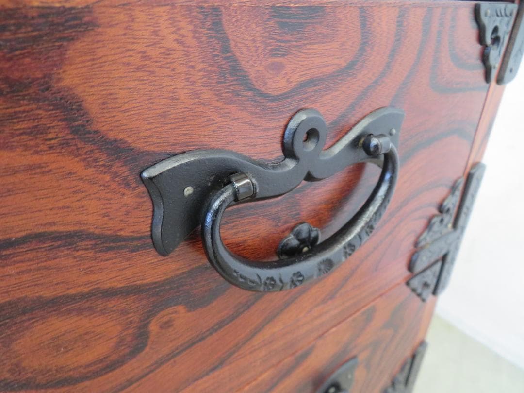 ■展示品■岩谷堂箪笥■伝統工芸品■拭漆■欅■整理箪笥■時代箪笥■5段■チェスト■