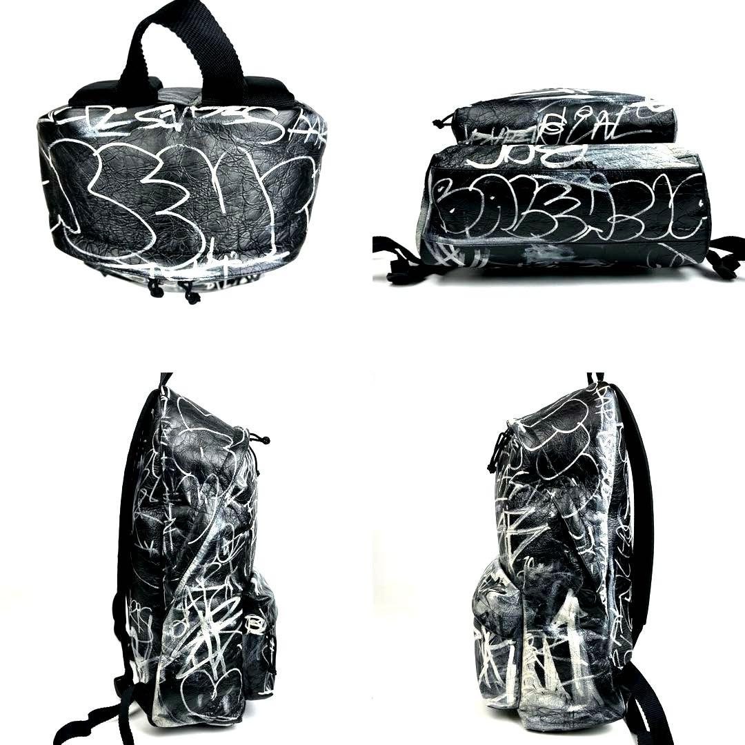 【美品】バレンシアガ　グラフィティ　エクスプローラー　バックパック　レザー　黒