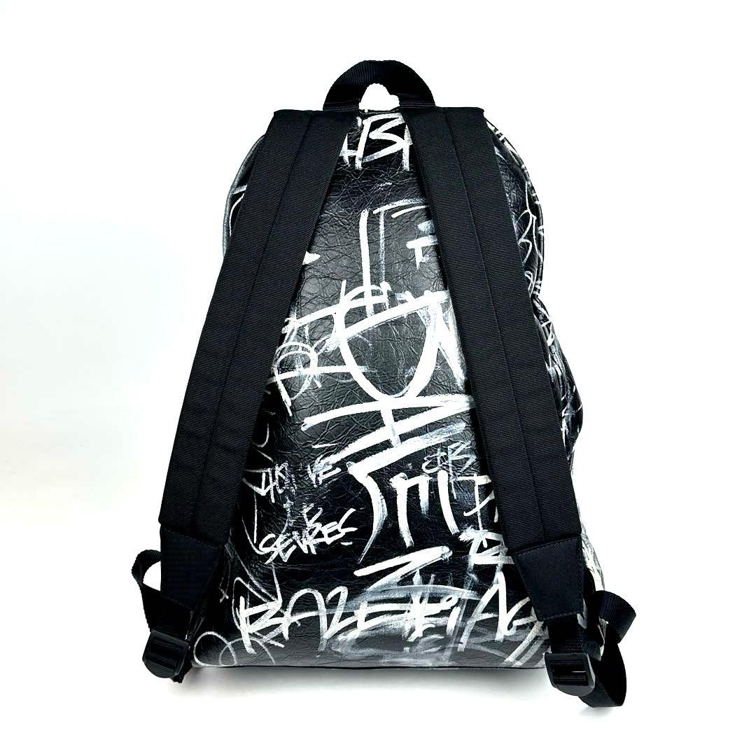 【美品】バレンシアガ　グラフィティ　エクスプローラー　バックパック　レザー　黒