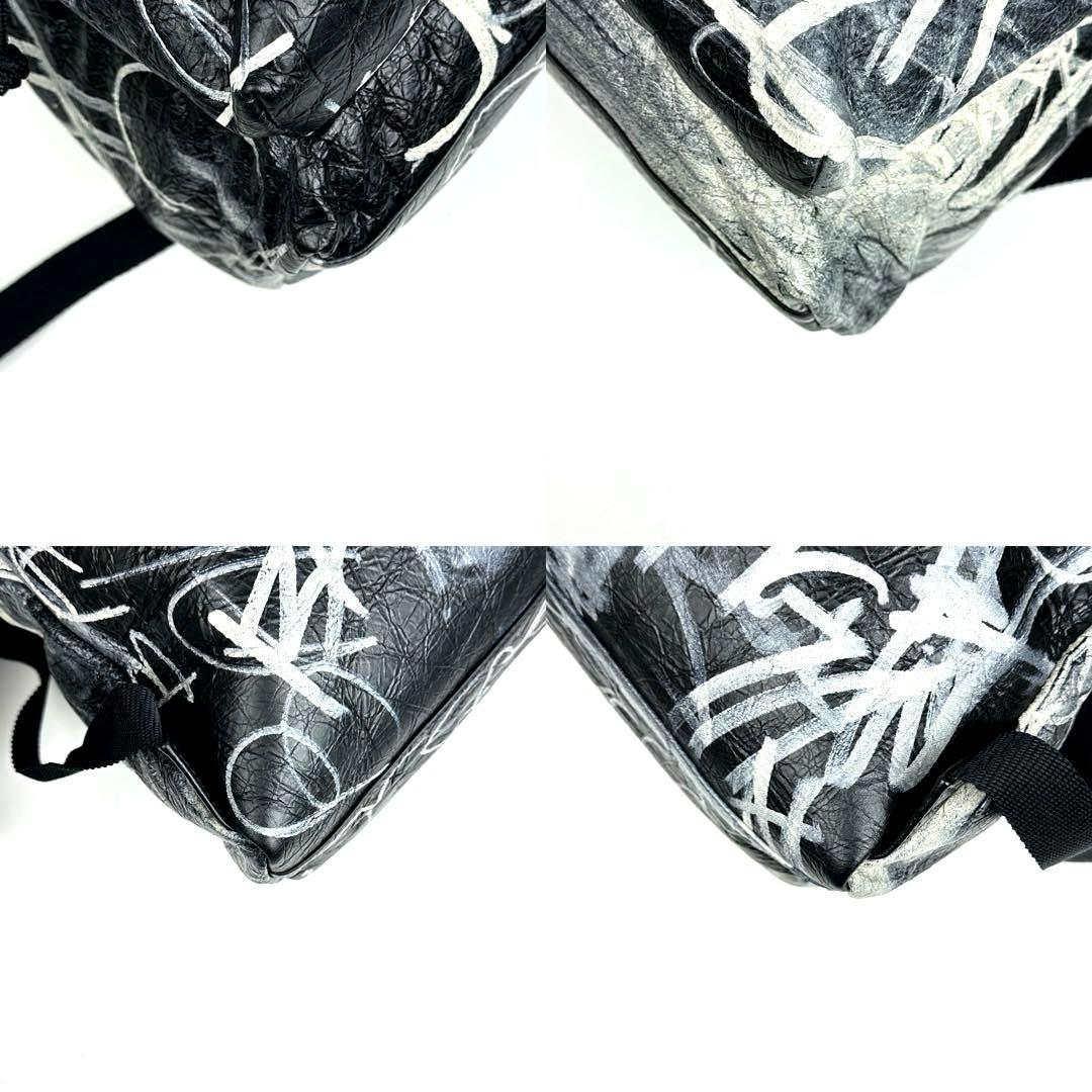 【美品】バレンシアガ　グラフィティ　エクスプローラー　バックパック　レザー　黒