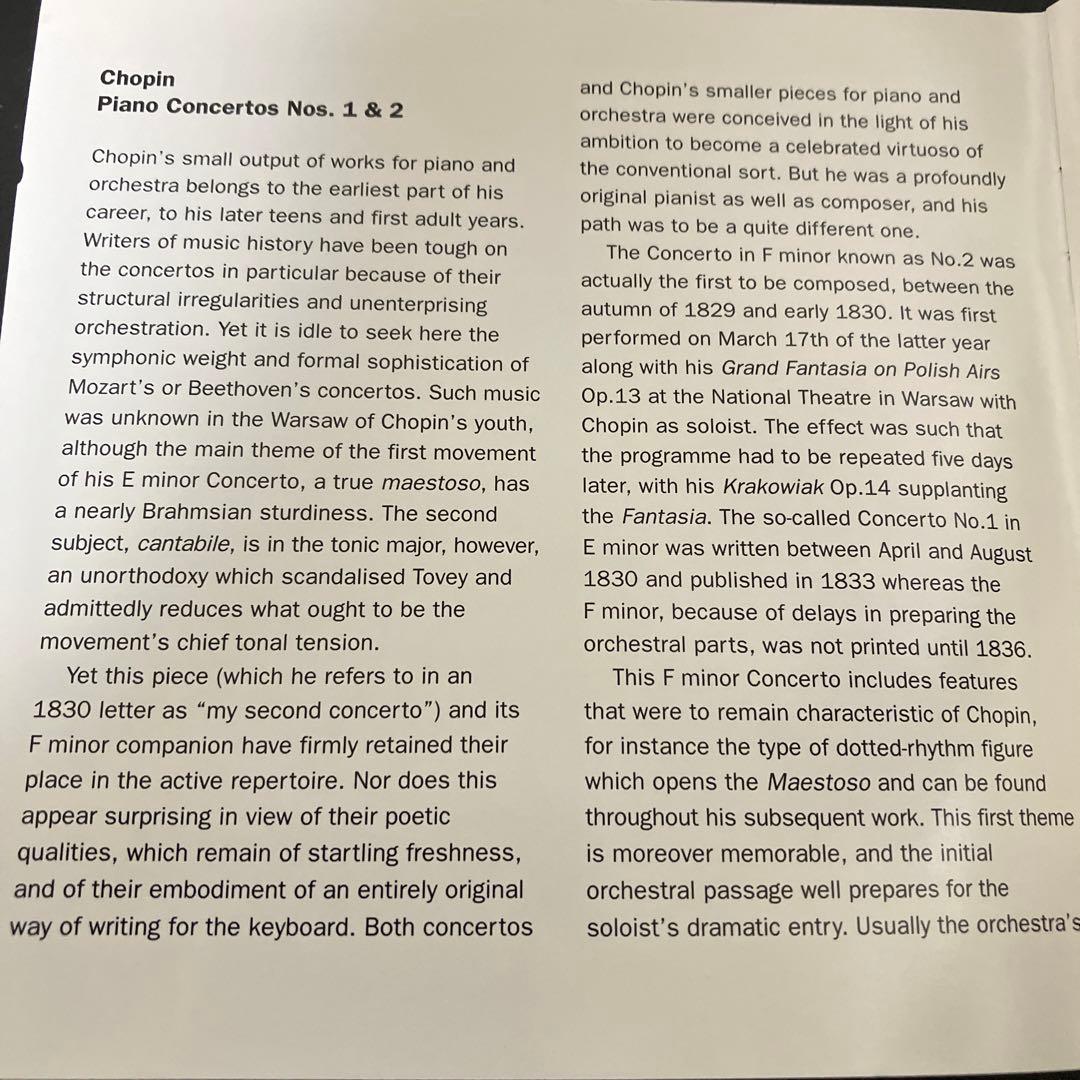 【売約済】アルゲリッチ(p) デュトワ＆OSM／ショパンp協奏曲第1番＆第2番