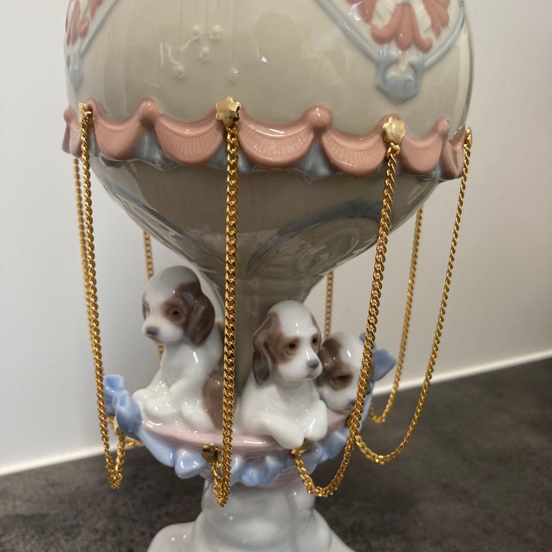 【極美品】 リヤドロ Lladro フィギュリン 気球で上がって 6524 犬