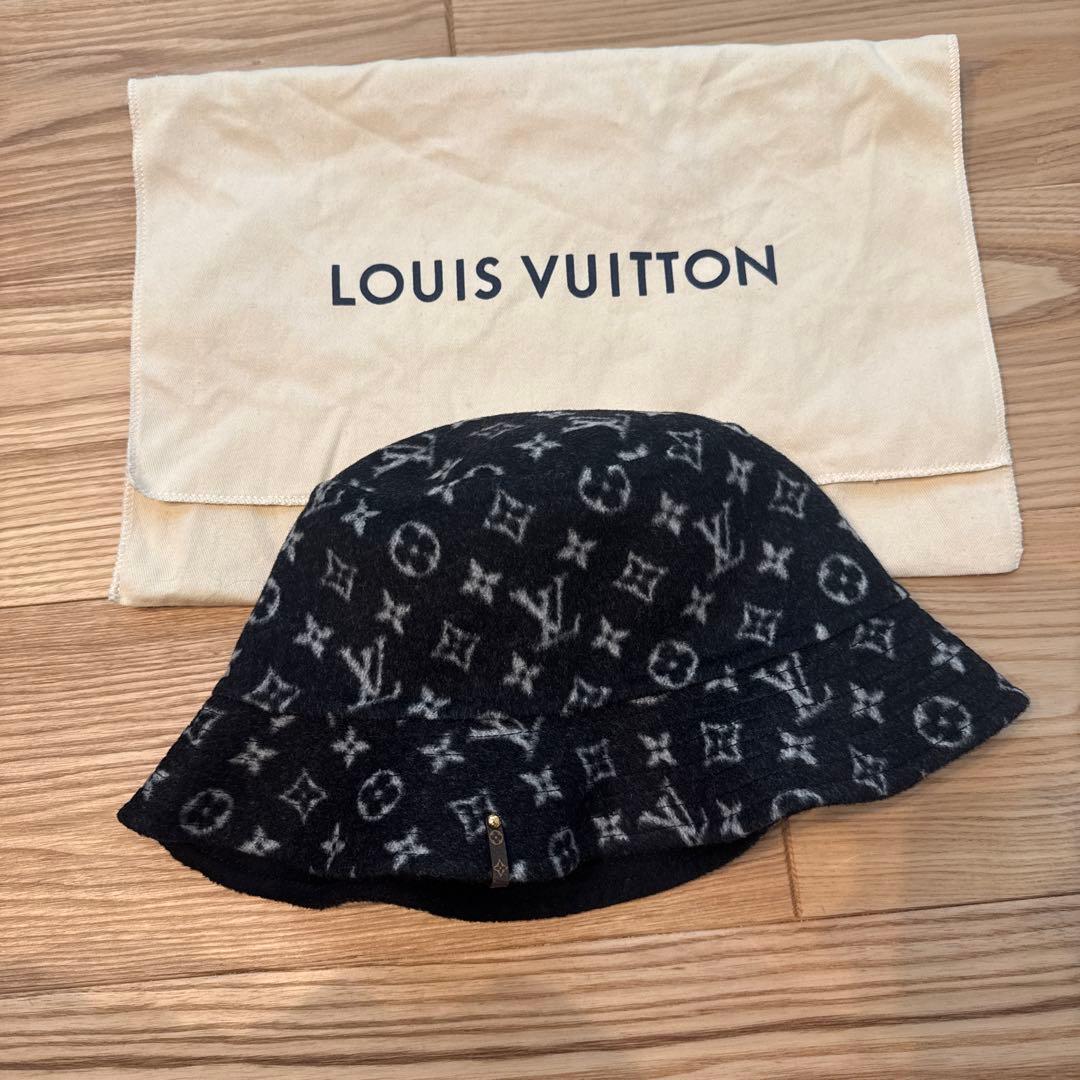 Louis Vuitton バケットハット ブラック ウール