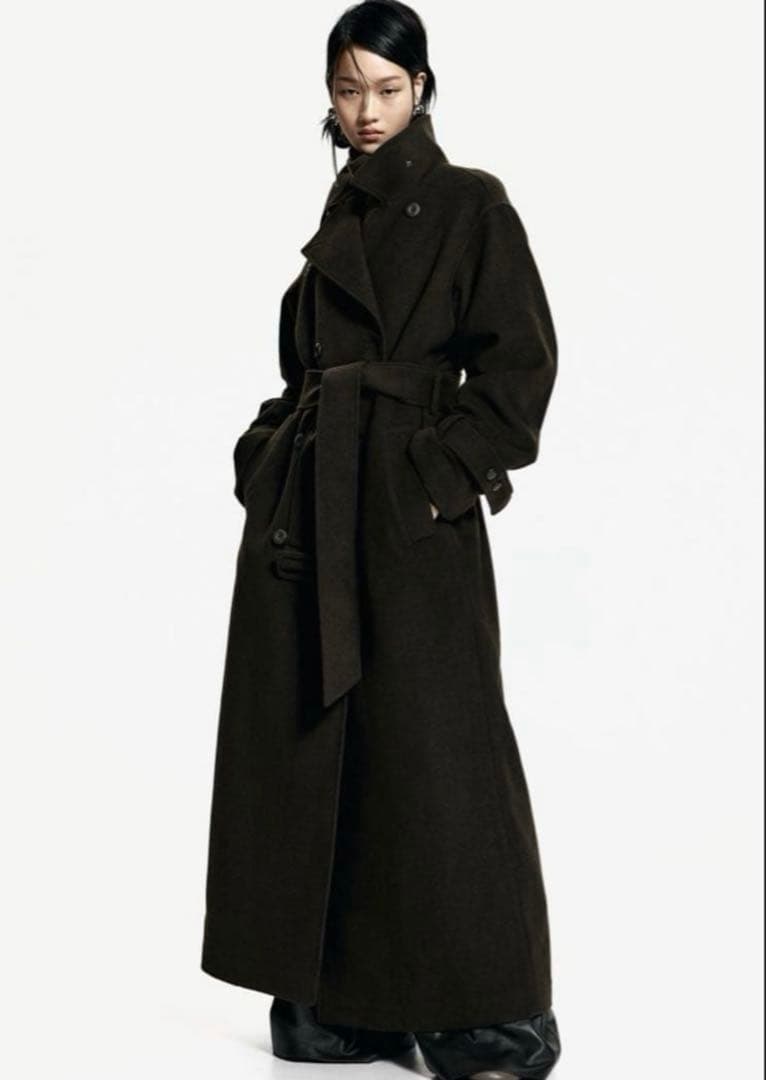 【着丈130】Wool Maxi Chester Coat / Black