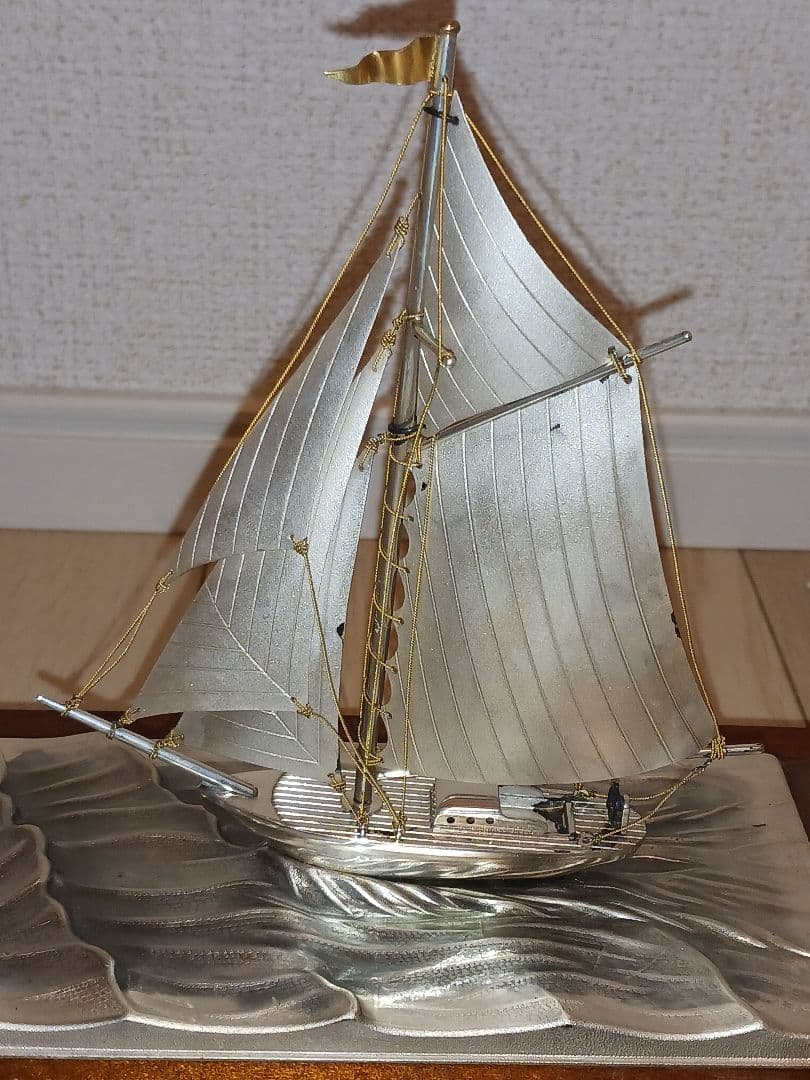 銀製　純銀　帆船　置物　ヨット sterling960 関工芸　シルバー