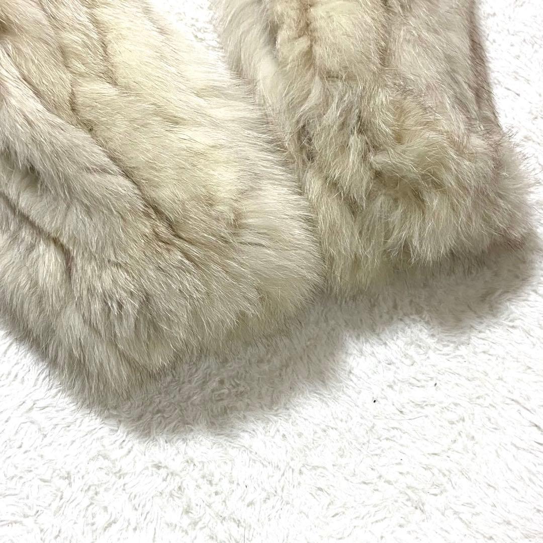 フォックスファー 本毛皮 コート サイズL相当