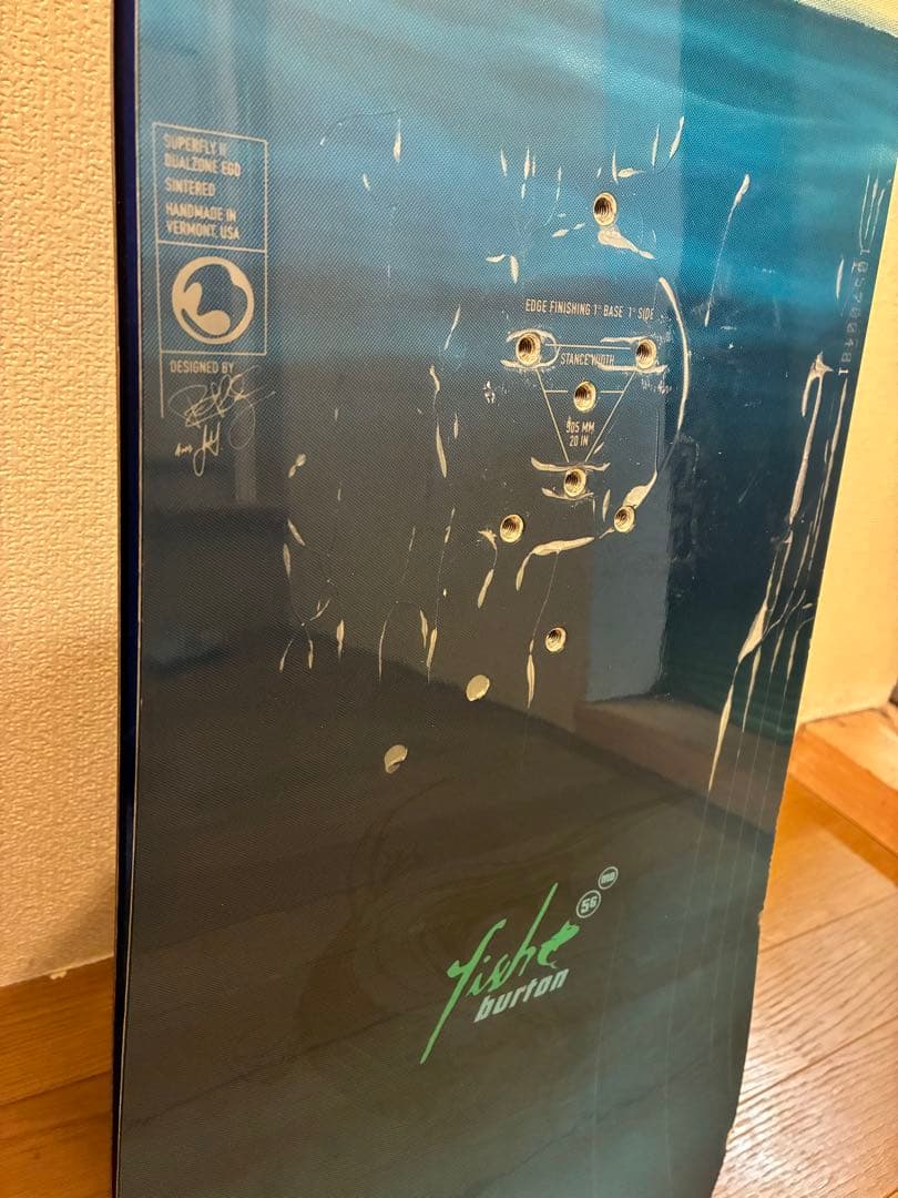 美品　初代バートンフィッシュ156cm パウダーボード