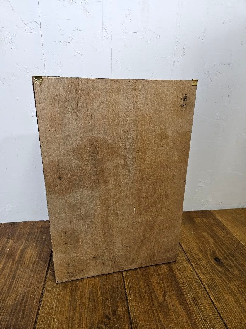 フランスヴィンテージ ミラーキャビネット 壁掛け ウォールシェルフ 鏡 木製