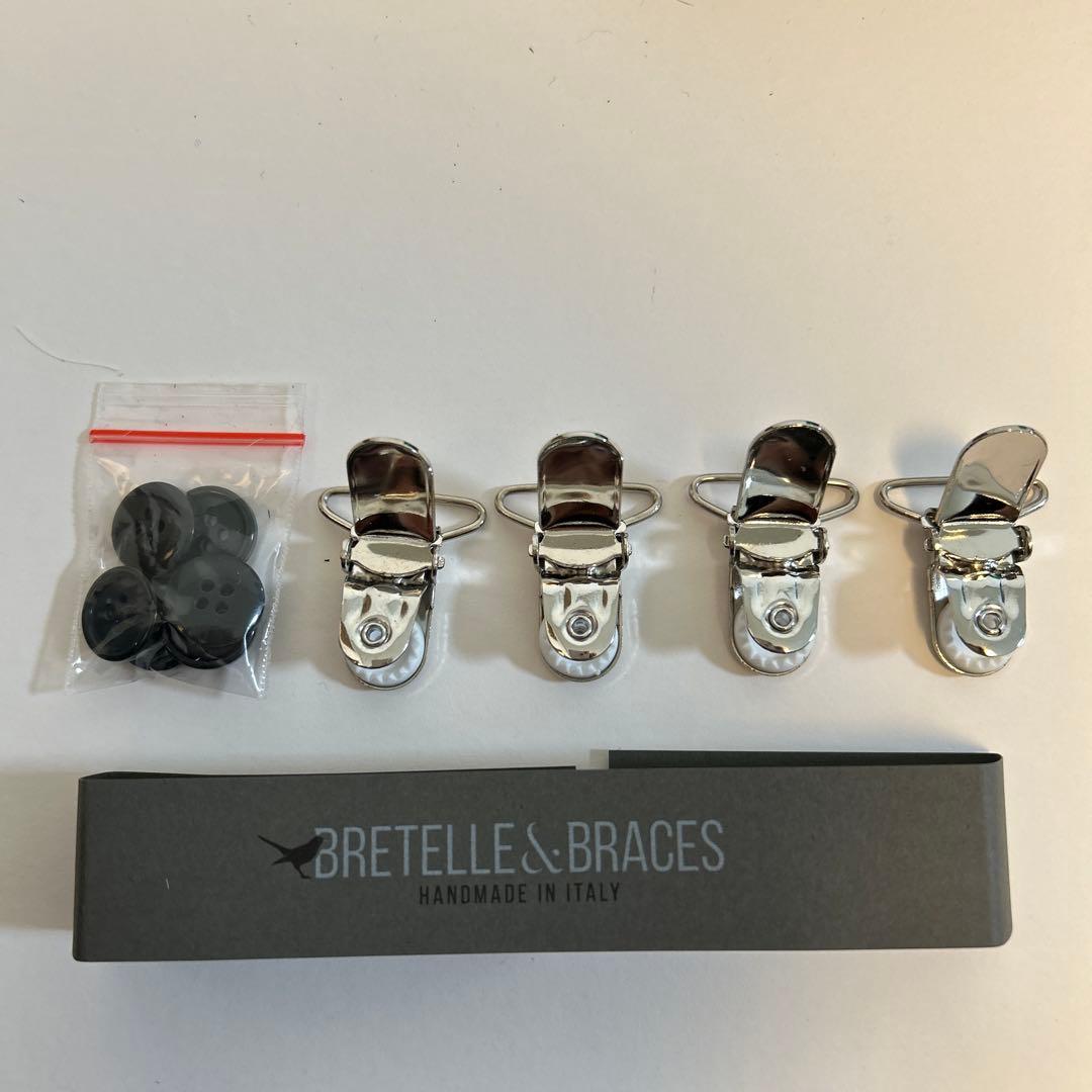 【美品】BRETELLE & BRACES ブラックサスペンダー