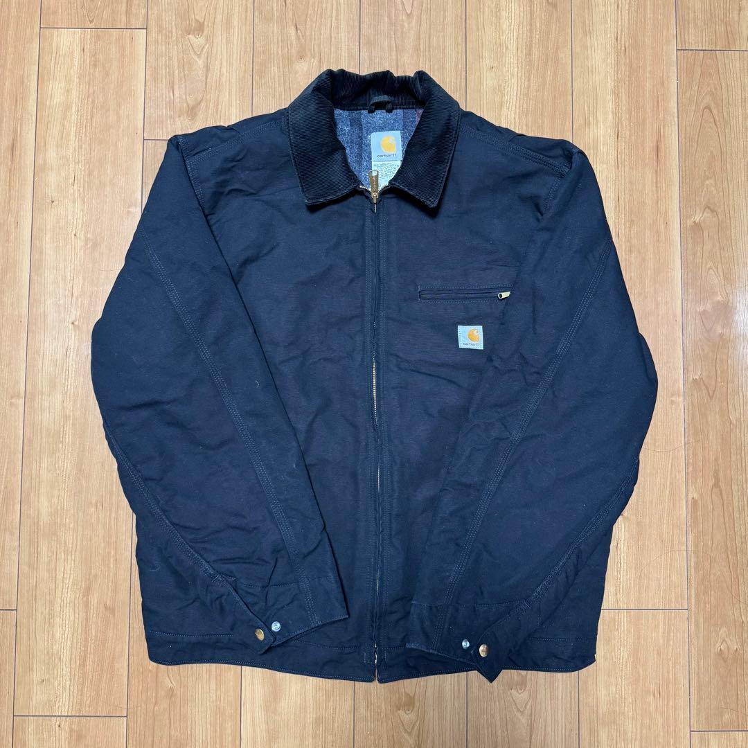 【Carhartt】USA製 デトロイトジャケット XLブラック