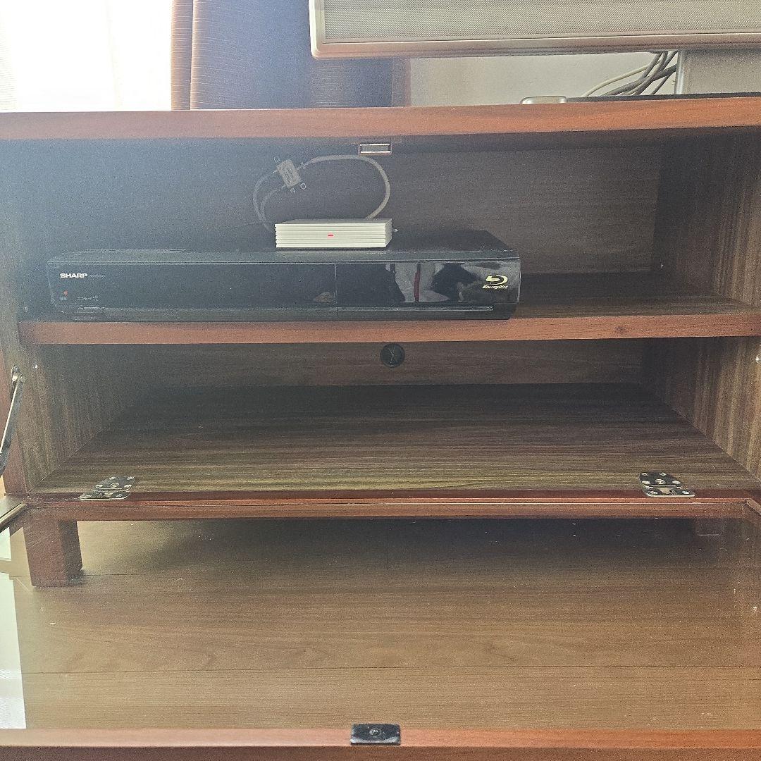 【ぴよ】無印良品木製AVラック・幅150cm・ウォルナット材