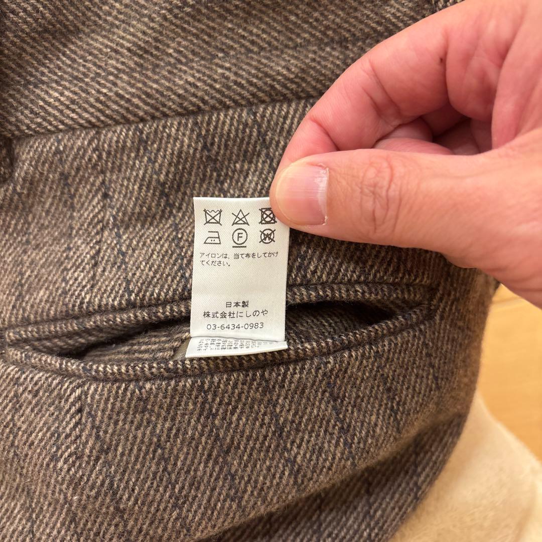 パンツ NEAT felting flannel chalk stripe